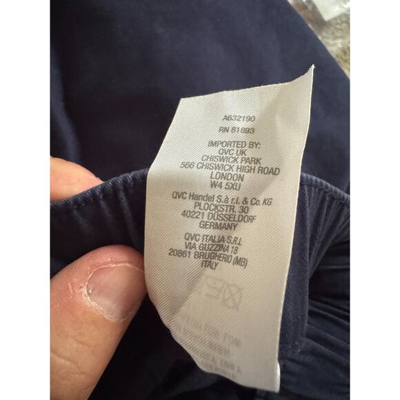 Denim & Co. Regular EasyWear Twill Straight Leg Pant with Pockets Navy Small - Picture 7 of 9